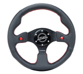 NRG- DUAL BUTTON STEERING WHEEL LEATHER